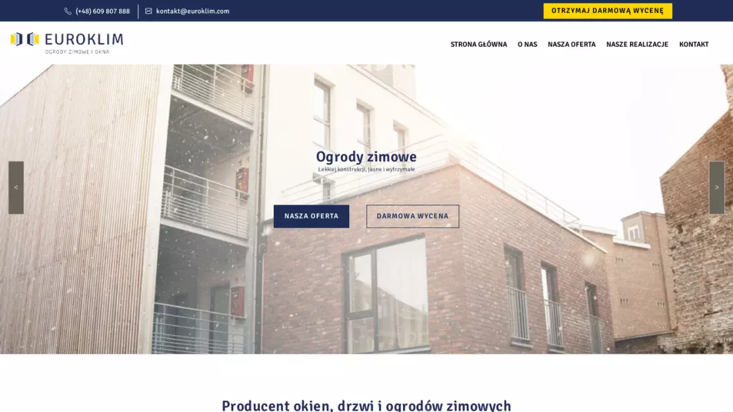 Ogrody zimowe producent - Euroklim