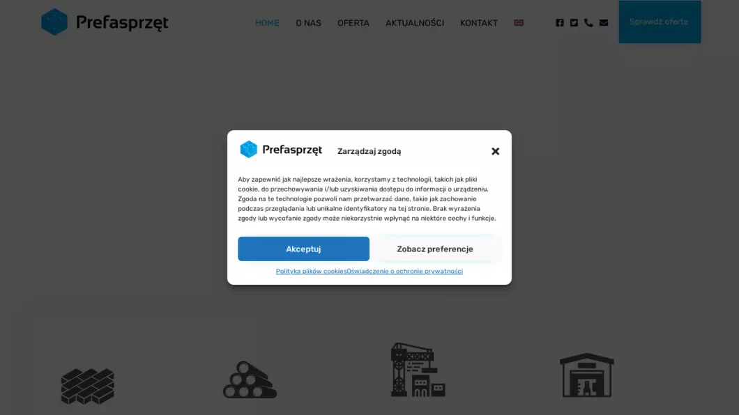 Sprzęt do prefabrykacji betonu Prefasprzęt