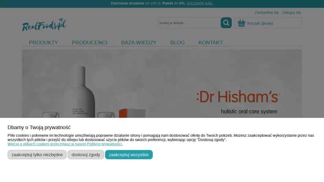 Naturalne suplementy diety, kosmetyki higieny ustnej, ciała | Sklep internetowy RealFoods.pl