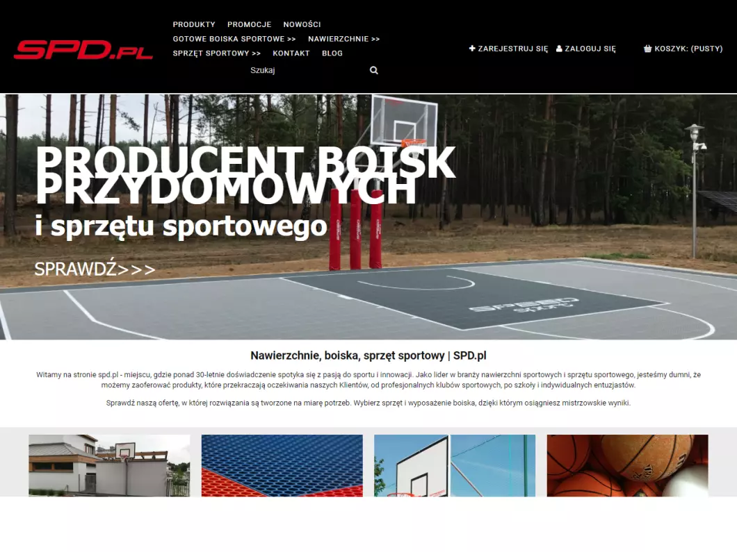 Sklep internetowy SPD.pl - nawierzchnie, boiska, sprzęt sportowy